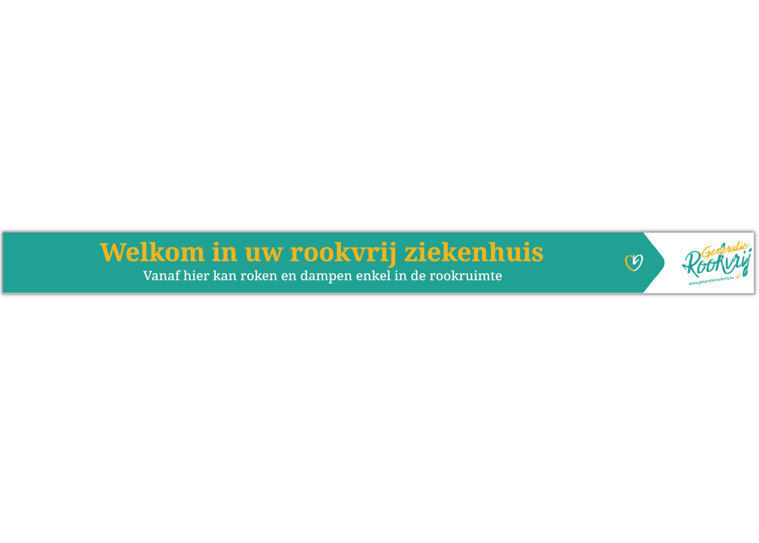 Slagboomsticker Rookvrij Ziekenhuis