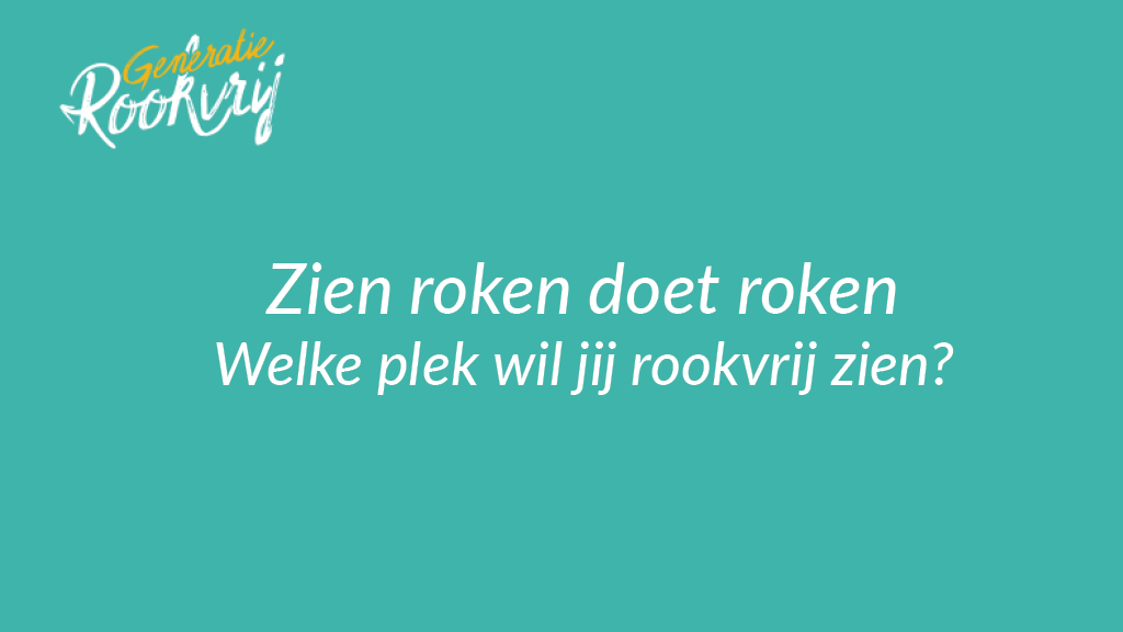 Nieuwe campagne “ Wij willen rookvrij spelen en sporten! ”